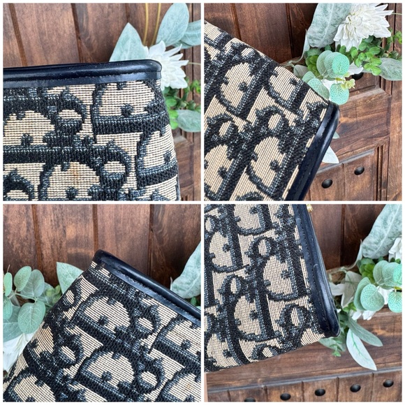 Vintage Dior Navy Blue Monogram Clutch - Picture 11 of 16